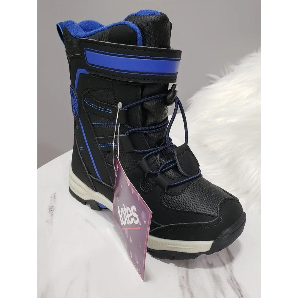 NEW NO BOX SIZE 12 TOTES WINTER BOOTS TODDLERS BLUE‎ BLACK BEAVER KIDS BOY